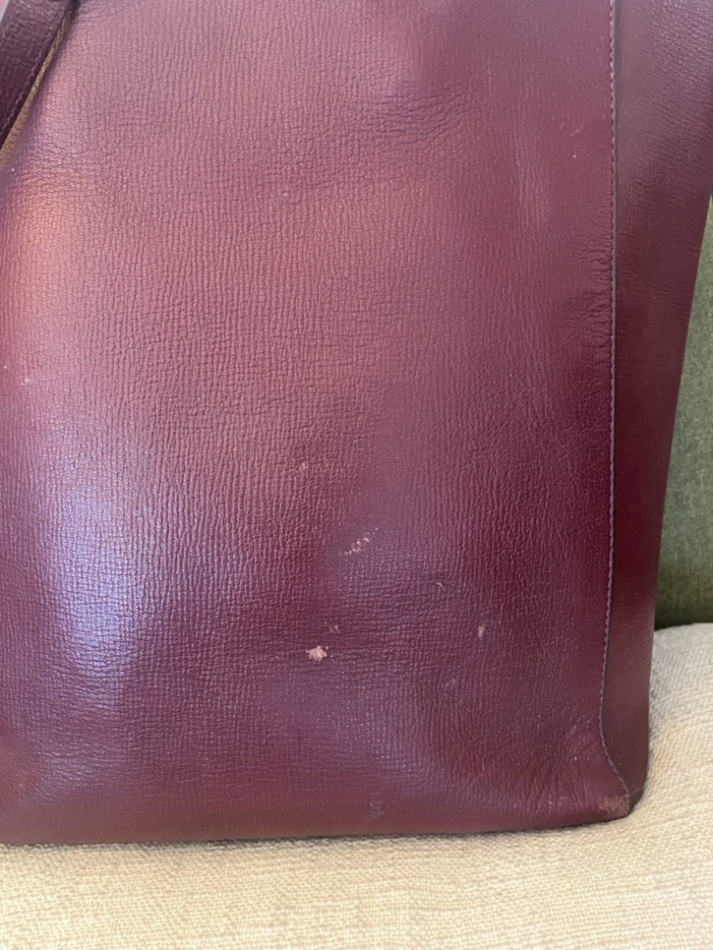 Mulberry Large Maple Tote in Burgundy Goatskin Leather. w Purple Pouch. Rare. - Picture 10 of 13